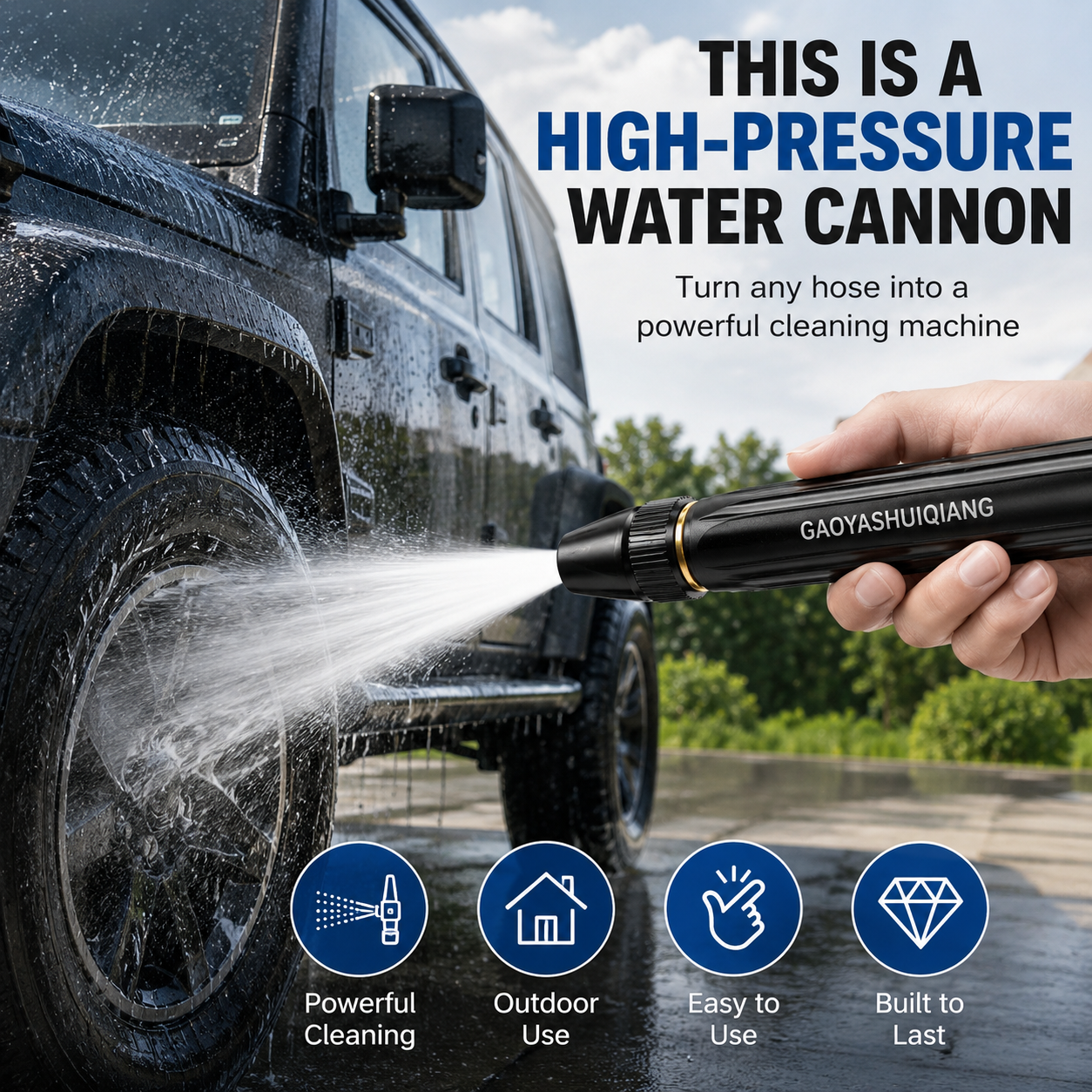 Two premium spray nozzles included