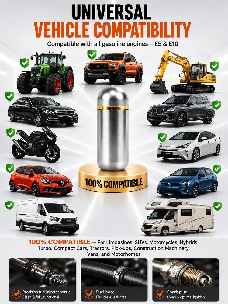 🚀 TÜV & DEKRA Certified PEA Fuel Additive – Save Up to 50% Fuel & Dissolve 10 Years Carbon Deposits – 100% Safe for E5/E10 Engines + 30-Day Risk-Free Trial, Money-Back Guarantee & 10x Quality Refund