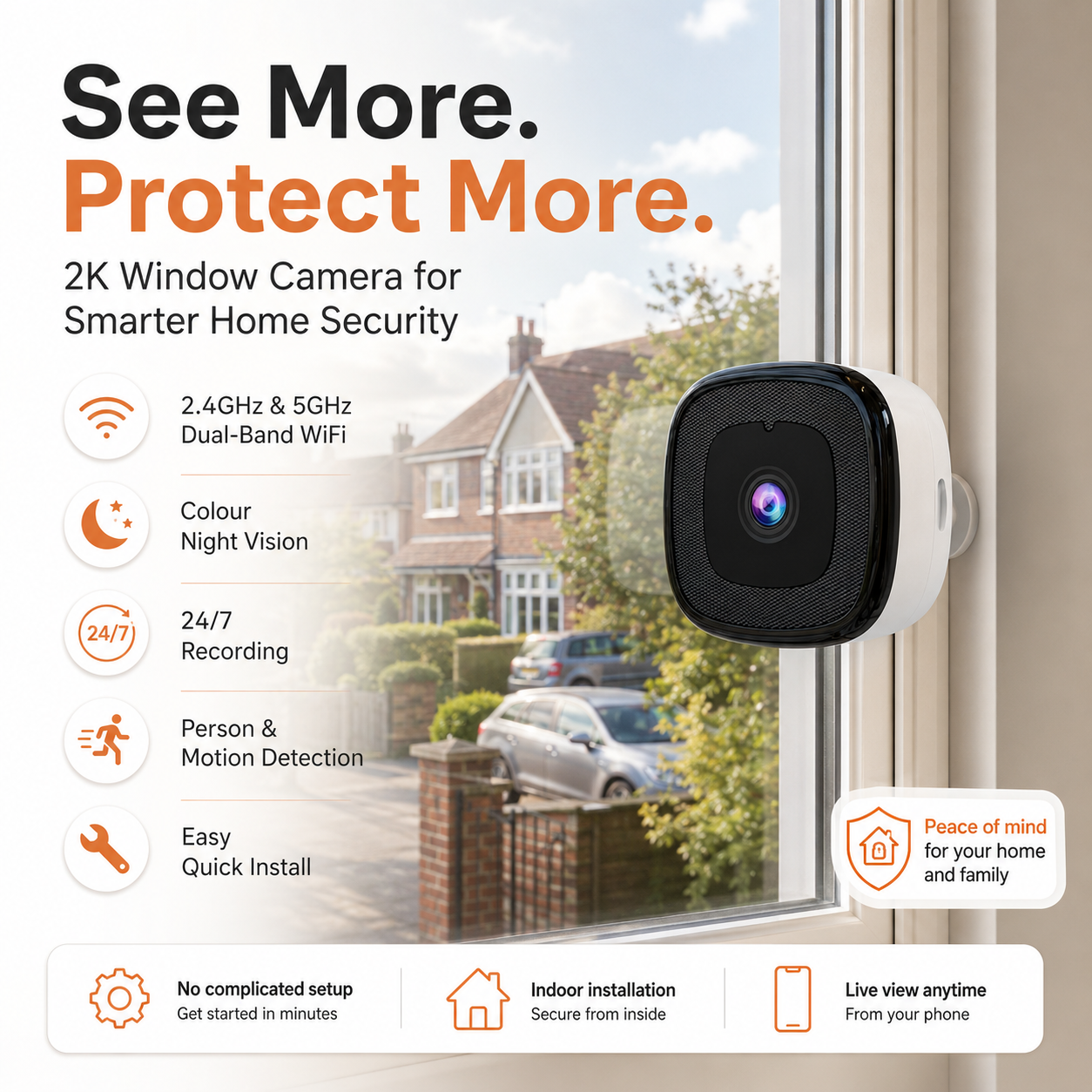 Last Day Promotion!🔥 Crystal-clear security 2K camera 🎥 Color Night Vision 🌙 24/7 Recording & Smart Alerts 🚨 Easy Install! 🔒