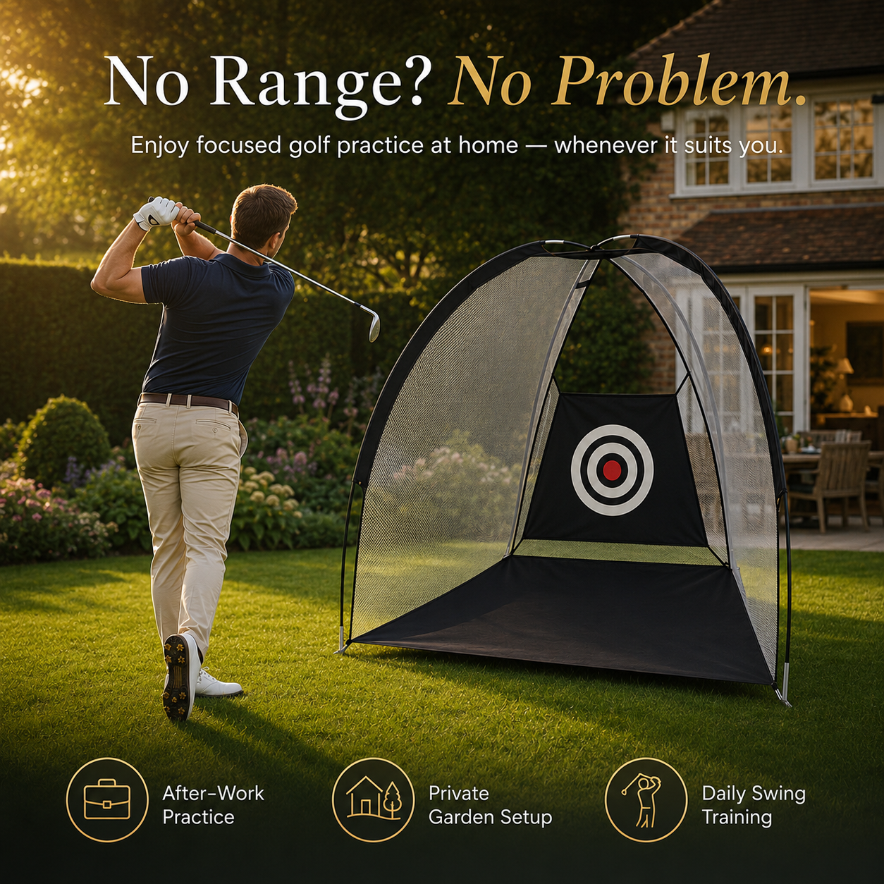 Golf Practice Net with Target