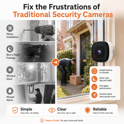 Last Day Promotion!🔥 Crystal-clear security 2K camera 🎥 Color Night Vision 🌙 24/7 Recording & Smart Alerts 🚨 Easy Install! 🔒