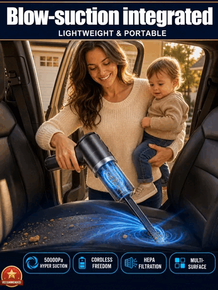 50000Pa Hurricane 5-in-1 Vacuum | (Vacuum · Blow · Inflate · Deflate · Anti-Mite) 1 Replaces 5!
