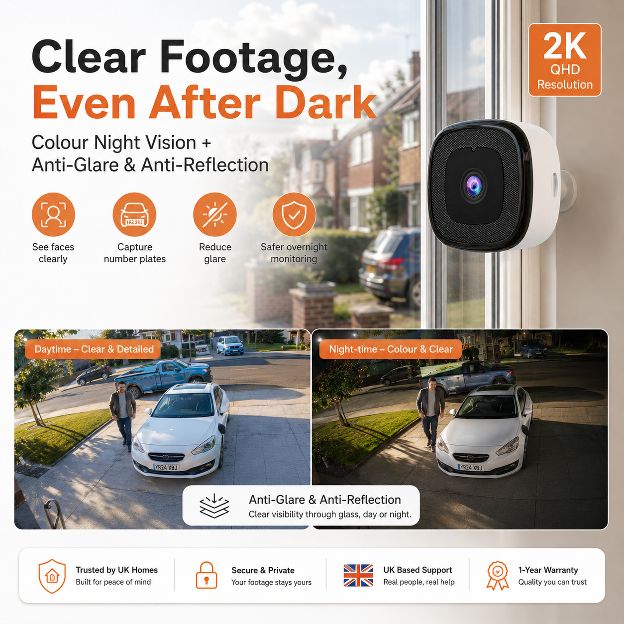 Last Day Promotion!🔥 Crystal-clear security 2K camera 🎥 Color Night Vision 🌙 24/7 Recording & Smart Alerts 🚨 Easy Install! 🔒