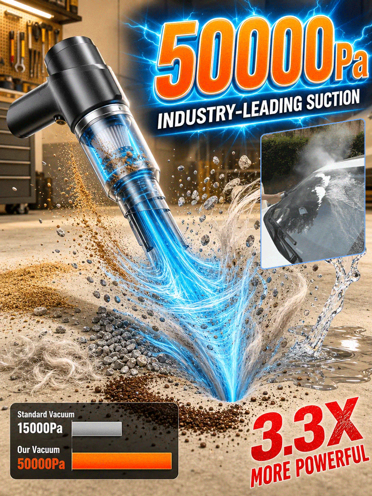 50000Pa Hurricane 5-in-1 Vacuum | (Vacuum · Blow · Inflate · Deflate · Anti-Mite) 1 Replaces 5!