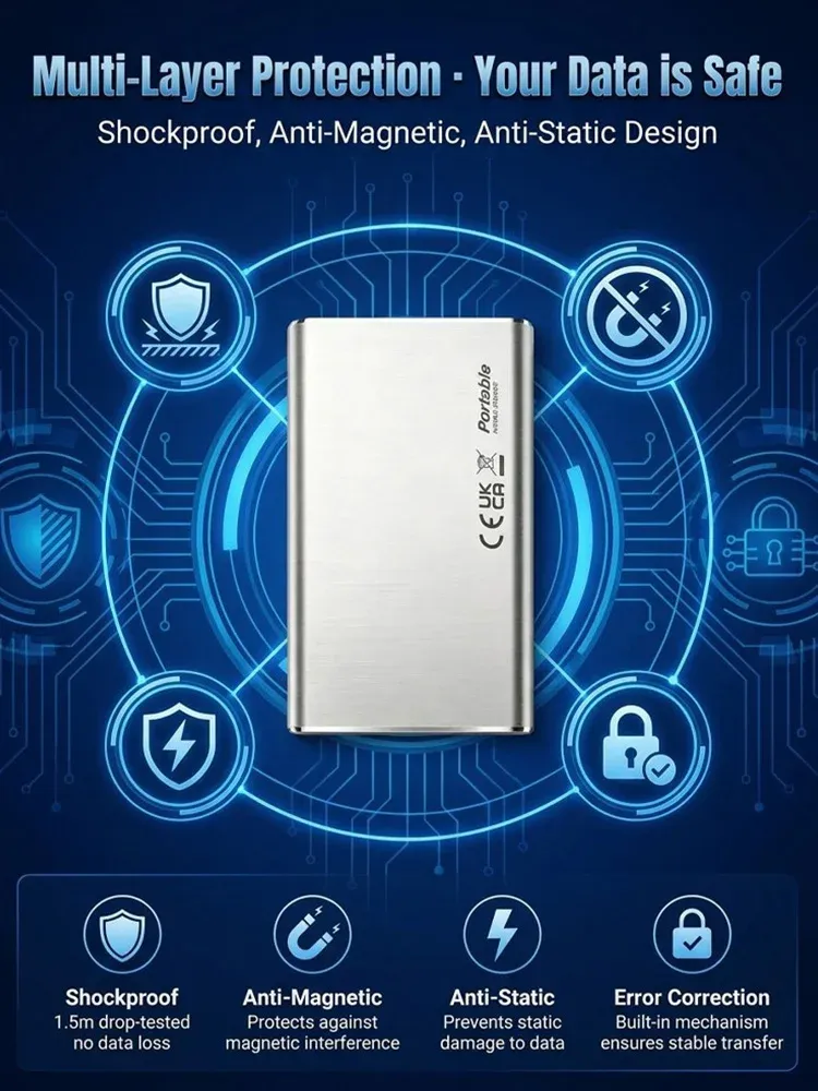 🚀 32TB IN YOUR POCKET — MOVE MASSIVE FILES AT UP TO 4000MB/s! ⚡ The Ultra-High-Capacity Portable SSD Built to Crush Storage Anxiety — Blazing-Fast Transfers, Rugged Metal Protection and Enough Space to Carry Your Digital World Anywhere. 🔒💼