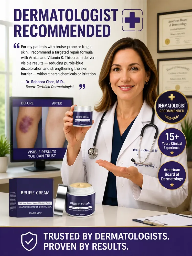 🩹 Dermatologist Recommended Bruise Recovery Cream – Triple Repair System with Arnica & Vitamin K Fades Dark Bruises in 7 Days