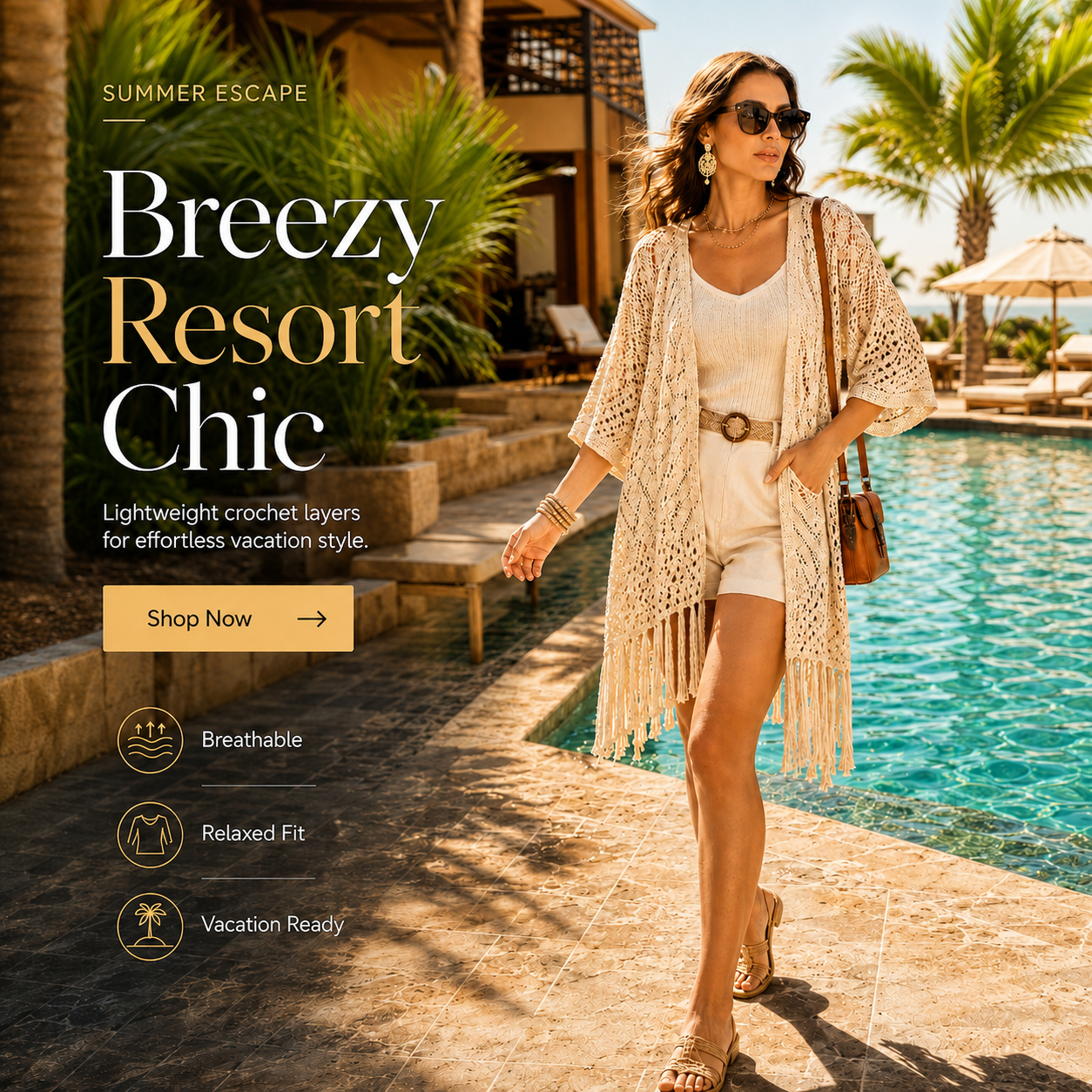 ⏳Time-Limited Special⏰Women's Open-Front Knit Cover-Up with Tassel Fringe – Bohemian & Lightweight – Beach Essential 🌴