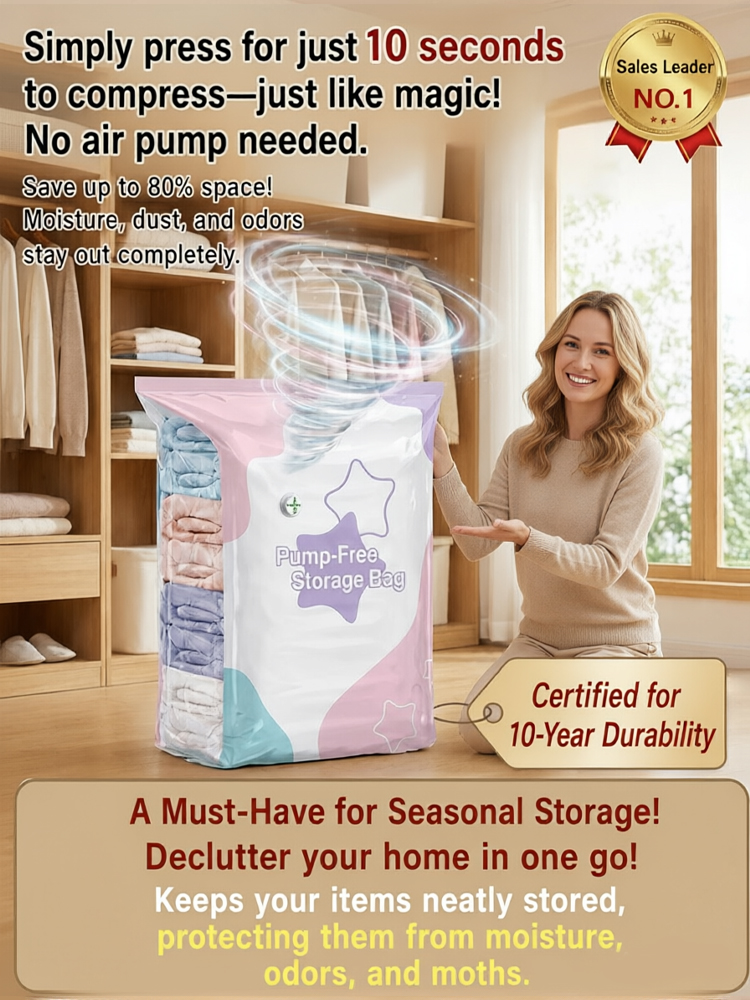 Vacuum Compression Bag Without Air Extraction