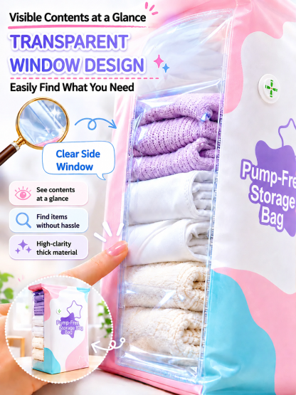 Vacuum Compression Bag Without Air Extraction