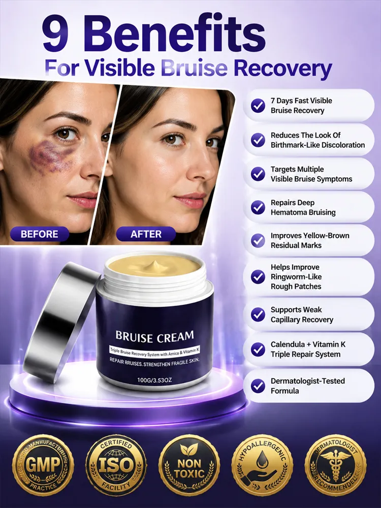 🩹 Dermatologist Recommended Bruise Recovery Cream – Triple Repair System with Arnica & Vitamin K Fades Dark Bruises in 7 Days