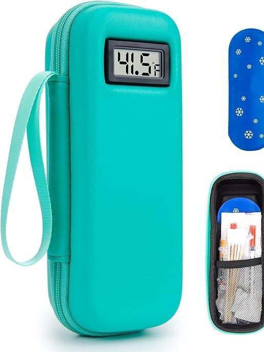 ⏰Final 3 Hours: 50% 🎉🔥Insulin Cooler Travel Case with Temperature Display