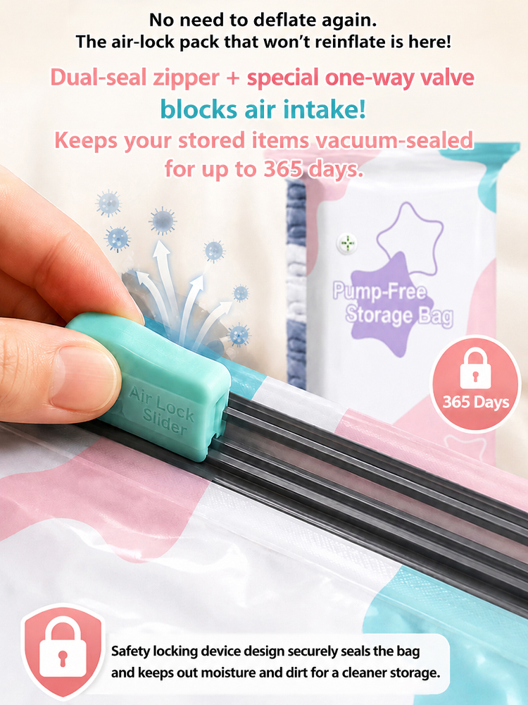 Vacuum Compression Bag Without Air Extraction