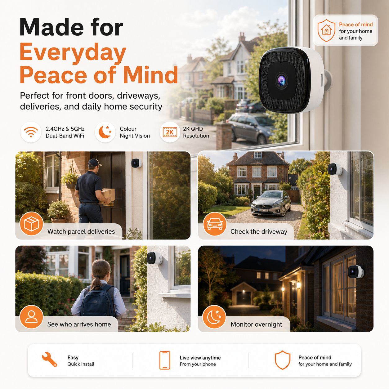 Last Day Promotion!🔥 Crystal-clear security 2K camera 🎥 Color Night Vision 🌙 24/7 Recording & Smart Alerts 🚨 Easy Install! 🔒