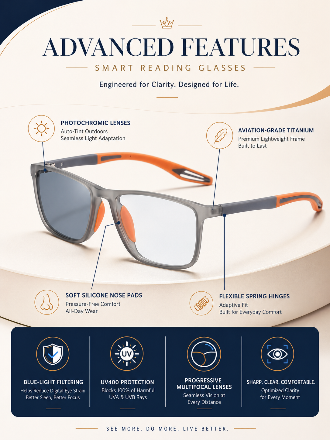 👓No eye exam needed • Lifetime use • Auto-focus from -10.00D-+10.00D — Multifocal sports glasses