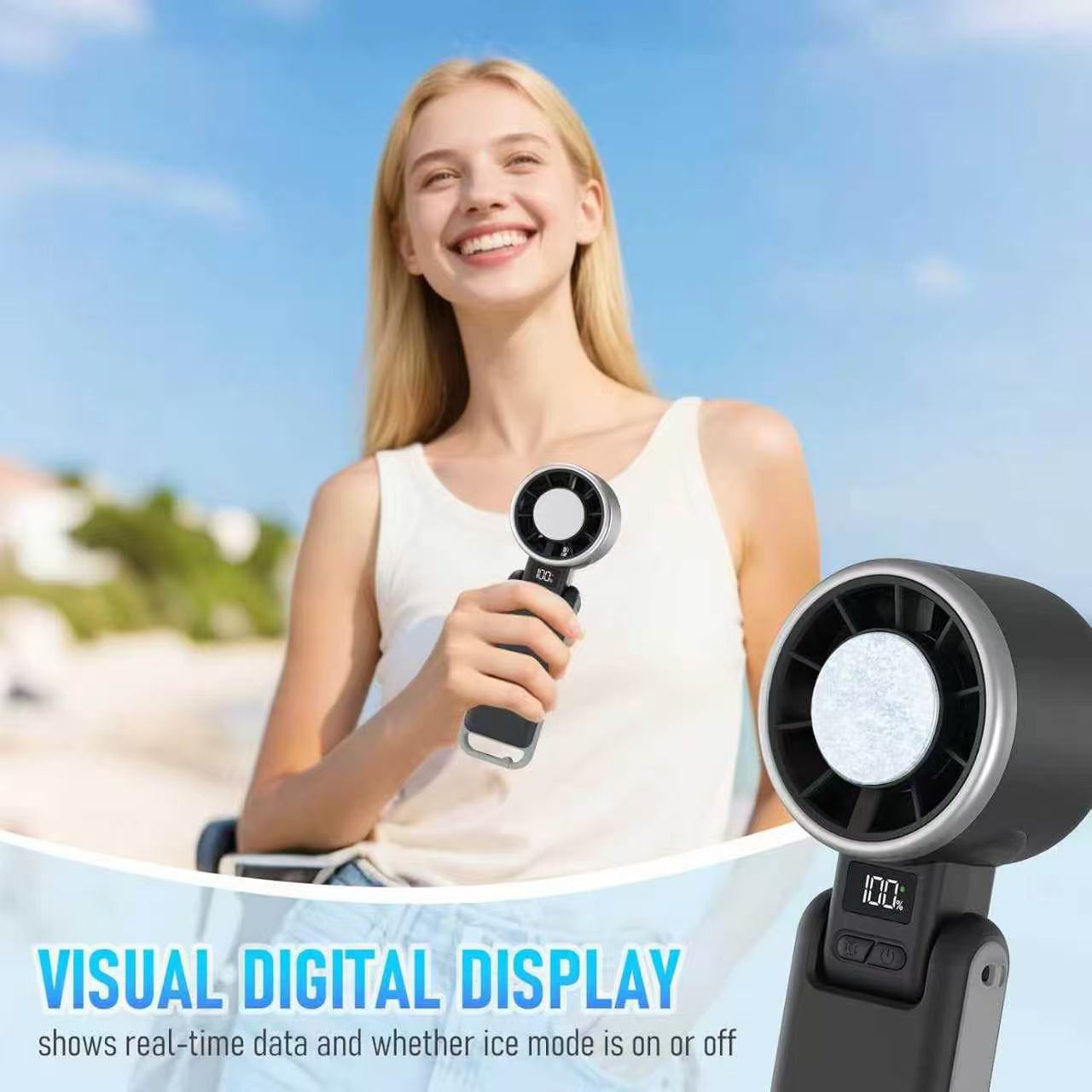 Beat the Summer Heat with a Portable Handheld Fan – Strong Airflow, Compact Design, and Instant Cooling for Home, Office, Travel, and Outdoor Use
