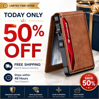 🎁 The perfect gift for your husband or father – the ultimate smart pop-up wallet: slim, secure, and RFID-blocking