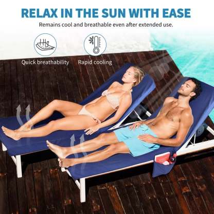 🔥Last Day 50% OFF - Sun Lounger Towel in Bag with Pockets Storage
