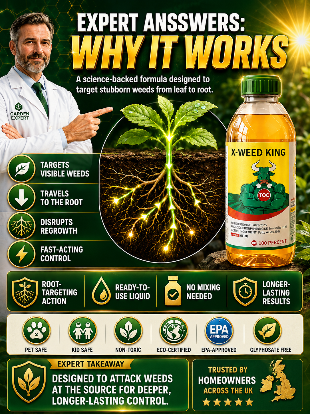 [Copy]Herbicide and root rot control agent | 3-Hour Fast Acting Root Destroyer | 100%Plant Safe