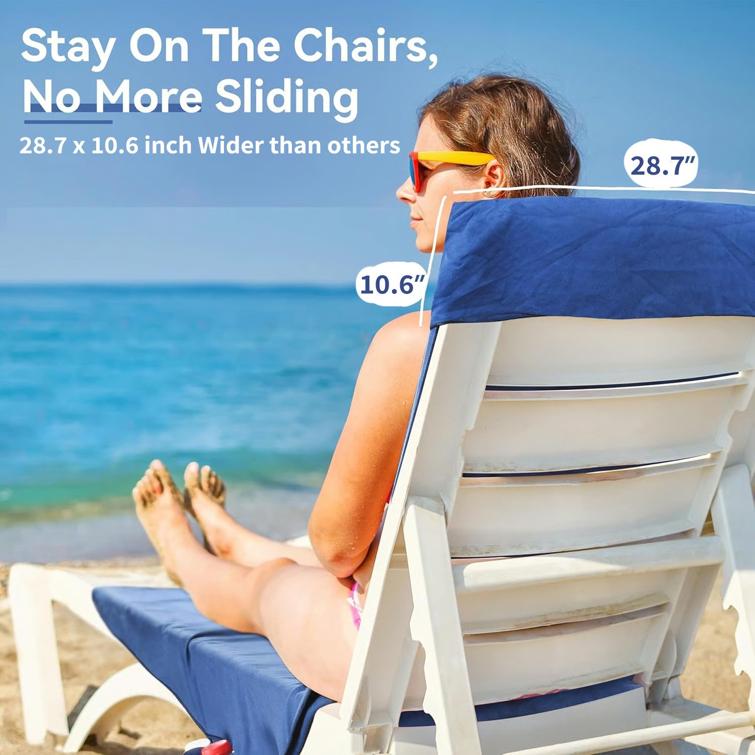🔥Last Day 50% OFF - Sun Lounger Towel in Bag with Pockets Storage