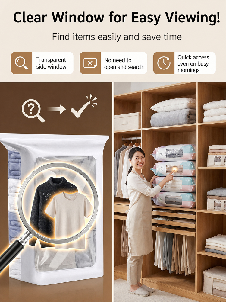Vacuum Compression Bag Without Air Extraction