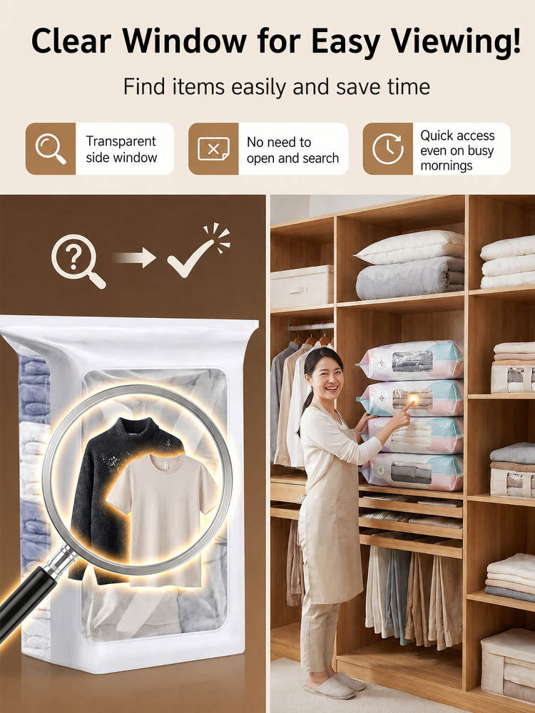 Vacuum Compression Bag Without Air Extraction