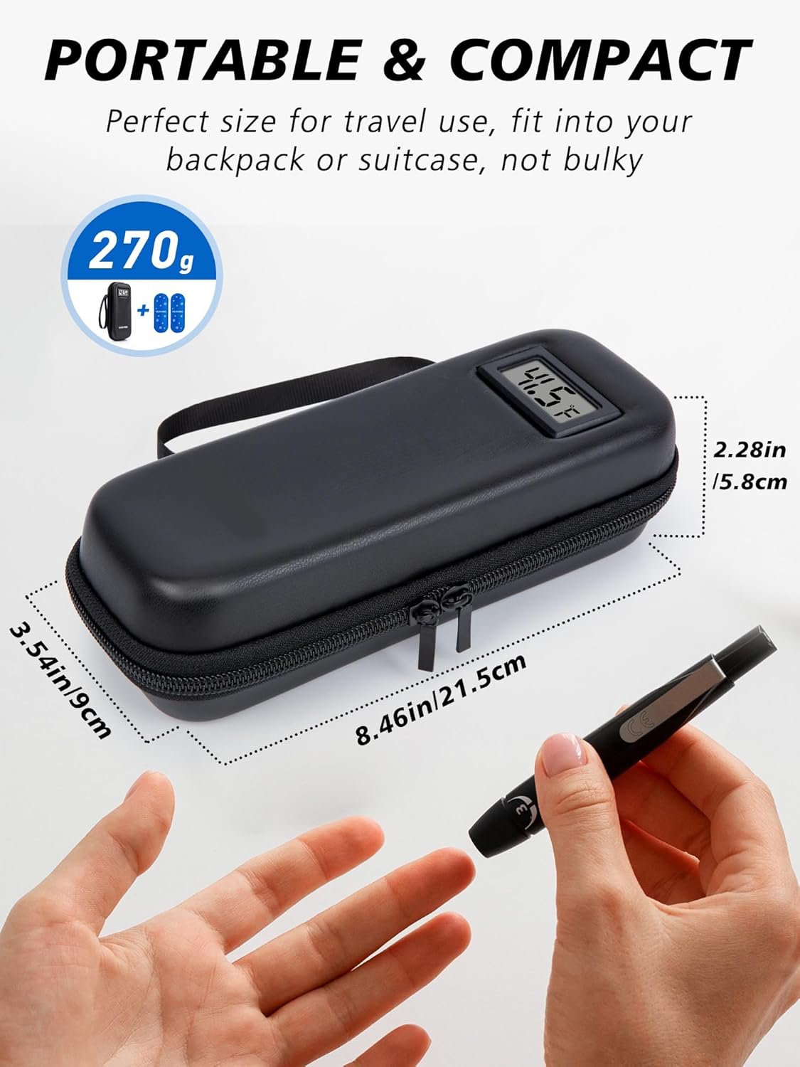 ⏰Final 3 Hours: 50% 🎉🔥Insulin Cooler Travel Case with Temperature Display