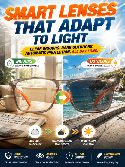[Copy]🎈Smart zoom photosensitive glasses, one pair covers both near and far vision with no need to switch other glasses. Built-in smart sensor auto-tints outdoors and turns into professional sunglasses in seconds 🕶️.