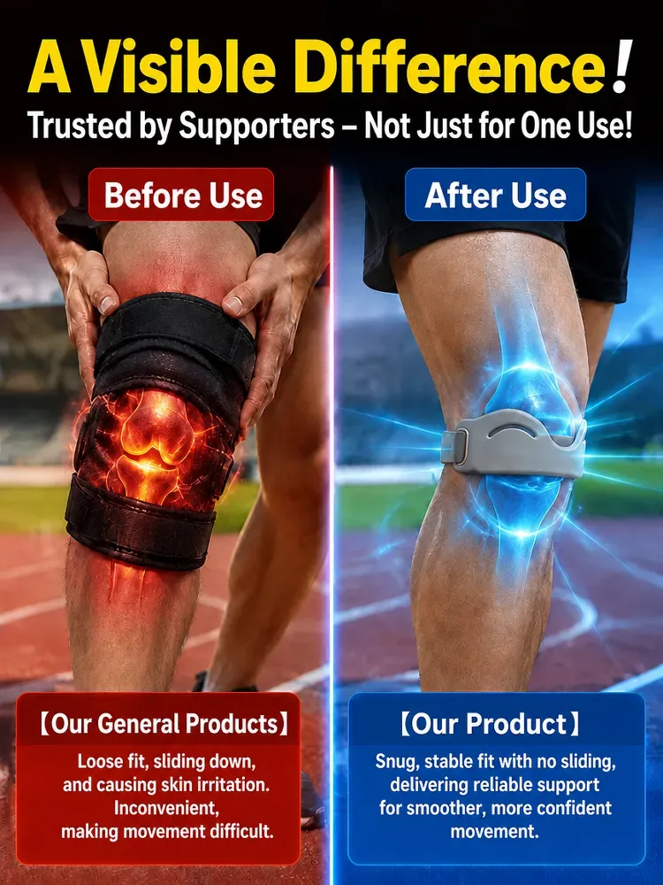 👩‍⚕️【Developed collaboratively by over 30 top orthopedic surgeons in the United States.】Lightweight Bionic Patella Stabilizer，Like a strong artificial ligament, it instantly lifts the exoskeleton, and pain disappears instantly!