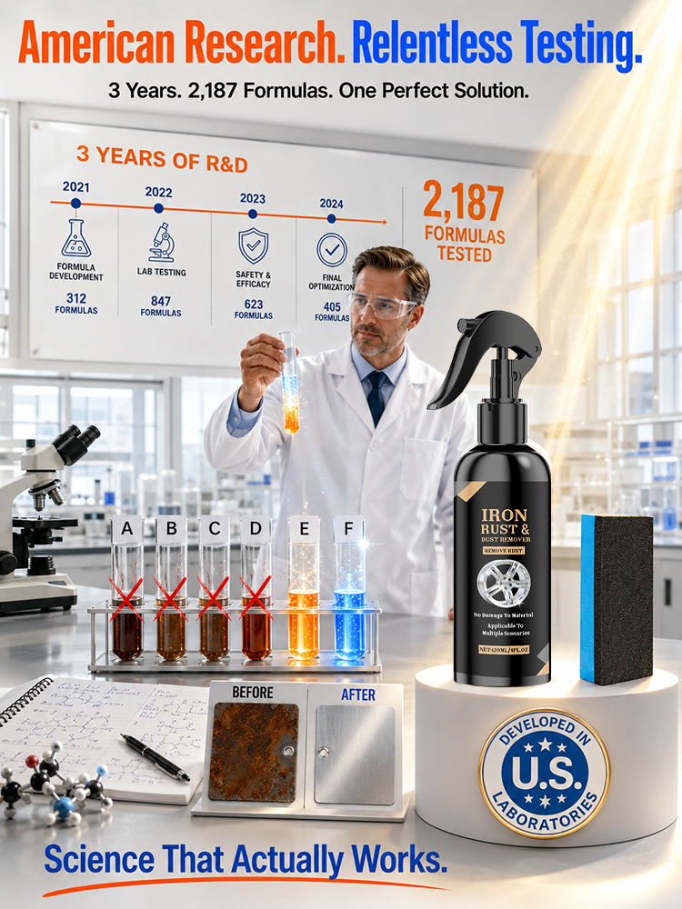 【Just Spray and Wipe to Restore Rusty Metals to a Mirror Shine in 3 Seconds!】 One-Spray Rust Remover🔥One Spray Provides Up to 50 Years of Antioxidant Protection!