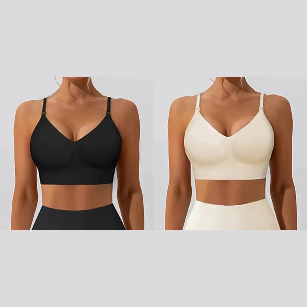 🌓Last Day 49% OFF-🔥Women's Solid Color Wireless Backless Bra