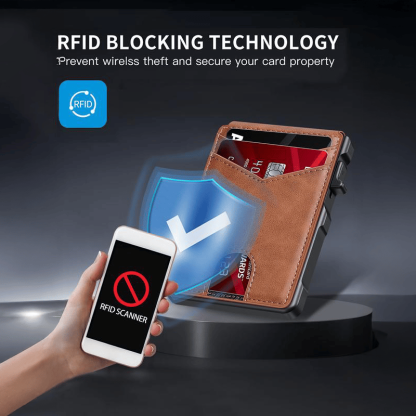 🎁 The perfect gift for your husband or father – the ultimate smart pop-up wallet: slim, secure, and RFID-blocking