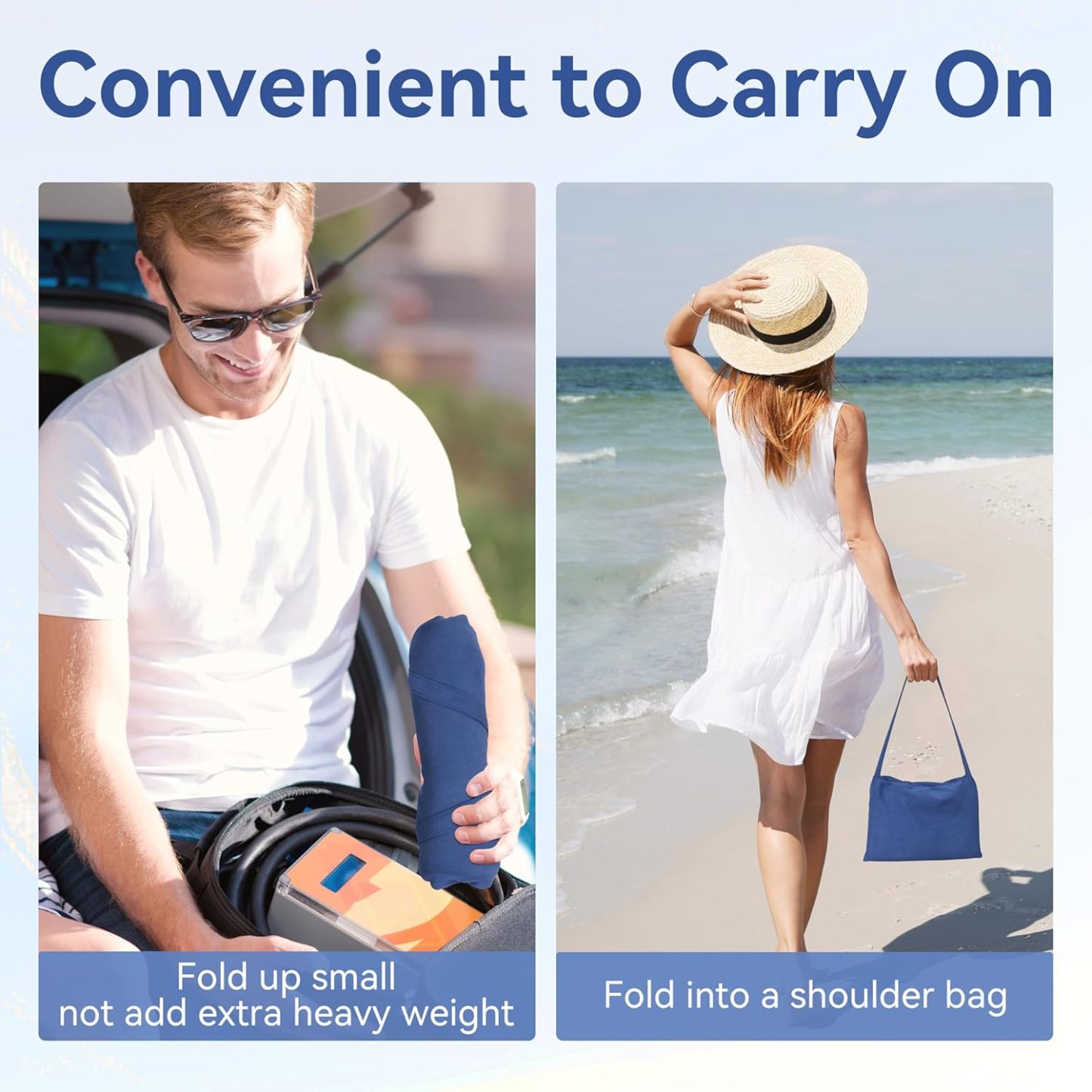 🔥Last Day 50% OFF - Sun Lounger Towel in Bag with Pockets Storage