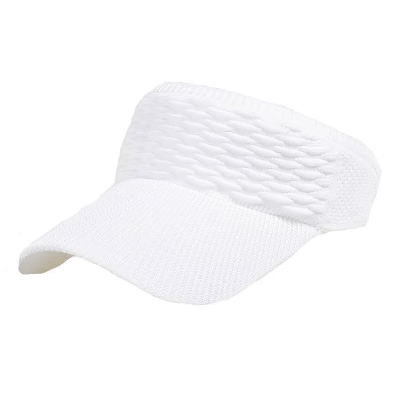 👒 Women's High Ponytail Sun Visor Hat – Breathable Open-Top UV Protection Cap for Running, Beach & Travel