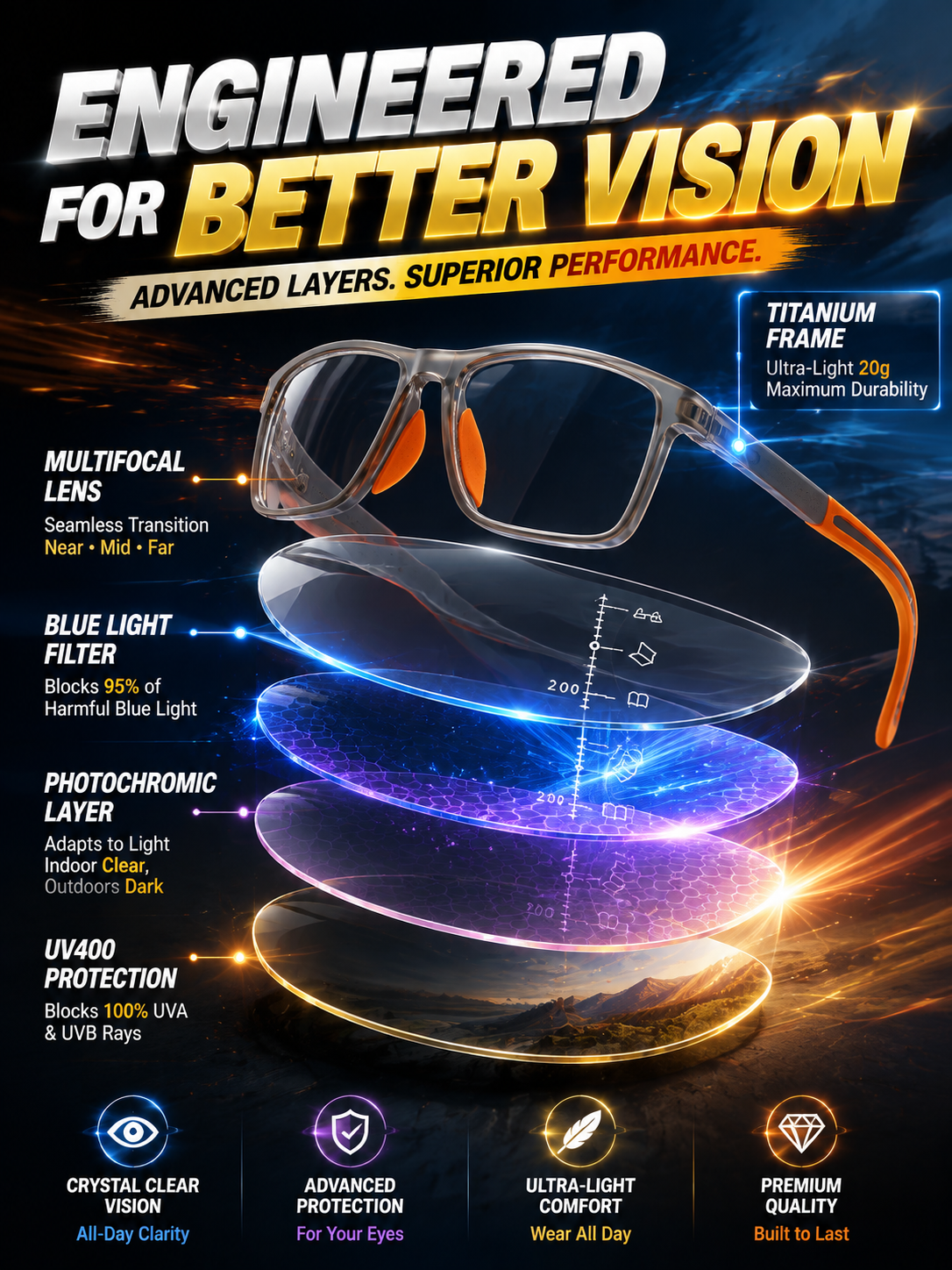 [Copy]🎈Smart zoom photosensitive glasses, one pair covers both near and far vision with no need to switch other glasses. Built-in smart sensor auto-tints outdoors and turns into professional sunglasses in seconds 🕶️.