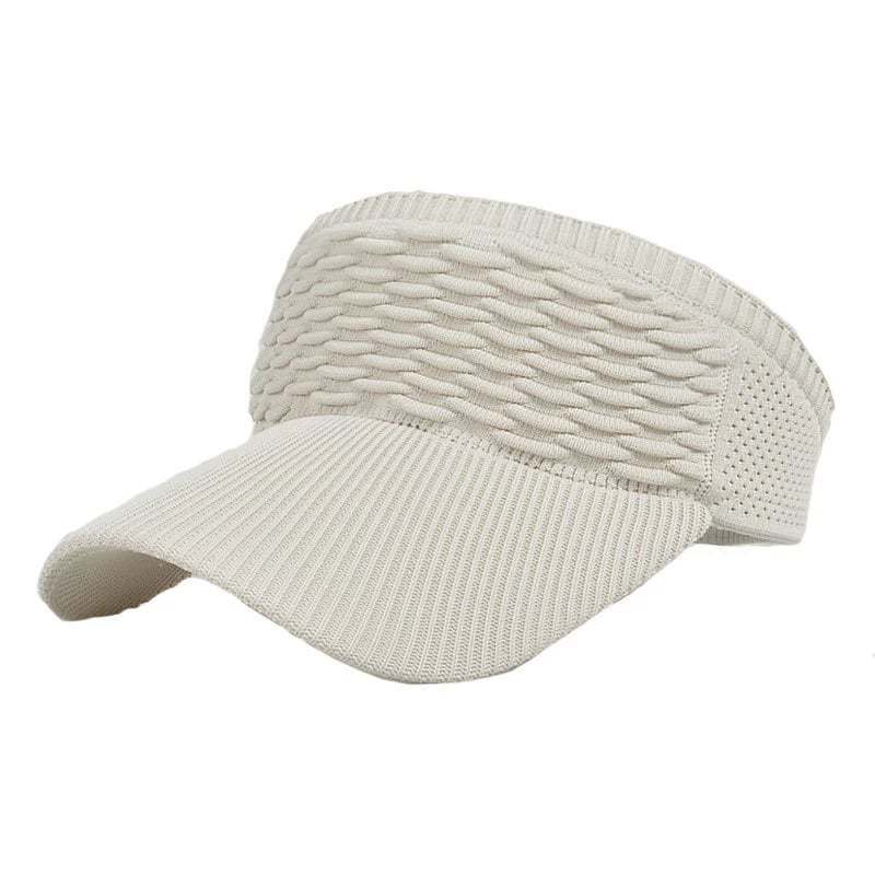 👒 Women's High Ponytail Sun Visor Hat – Breathable Open-Top UV Protection Cap for Running, Beach & Travel