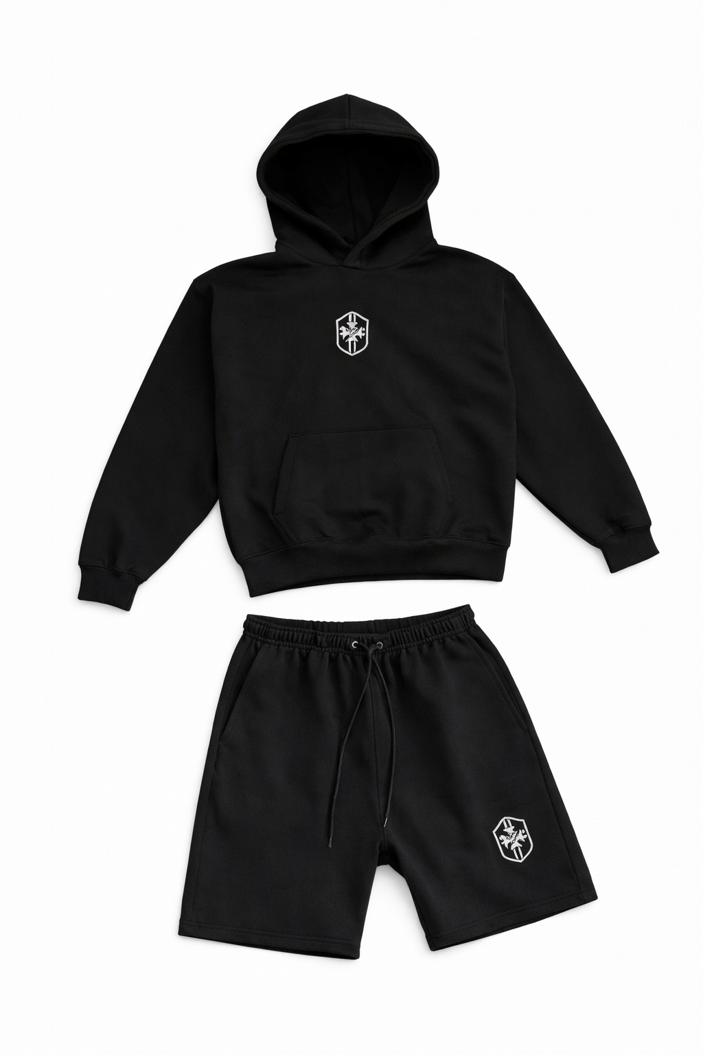 Brazil Hoodie Short Sets(black)