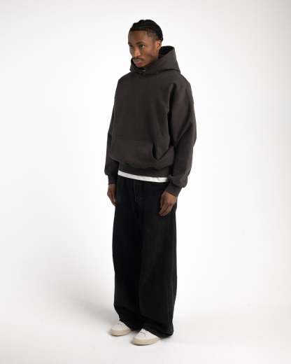 MATTE BROWN HOODIE-Fineriform