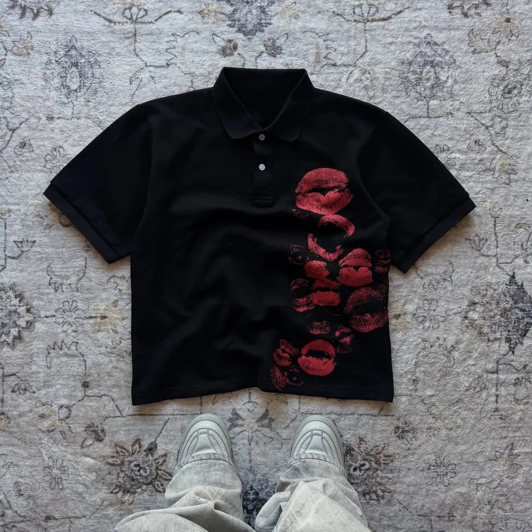 RED LIPS POLO SHIRT