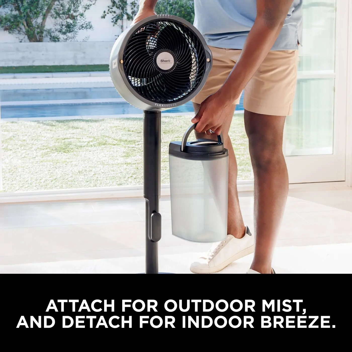 Indoor and outdoor misting fan