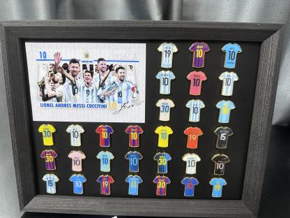 Player Jersey Enamel Pins + Printed Cards + Album | Build Your Own Football Legend Collection