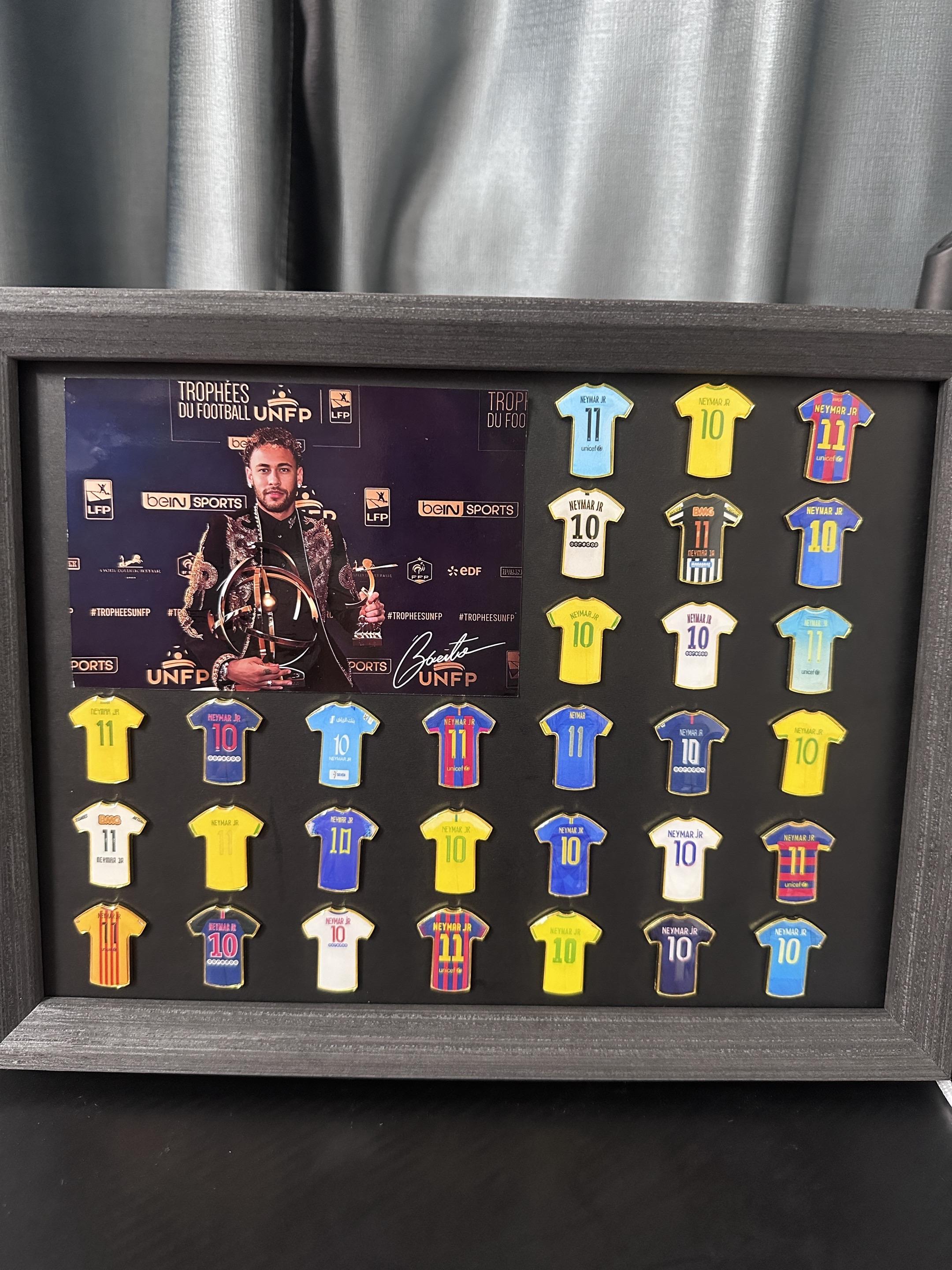 Player Jersey Enamel Pins + Printed Cards + Album | Build Your Own Football Legend Collection