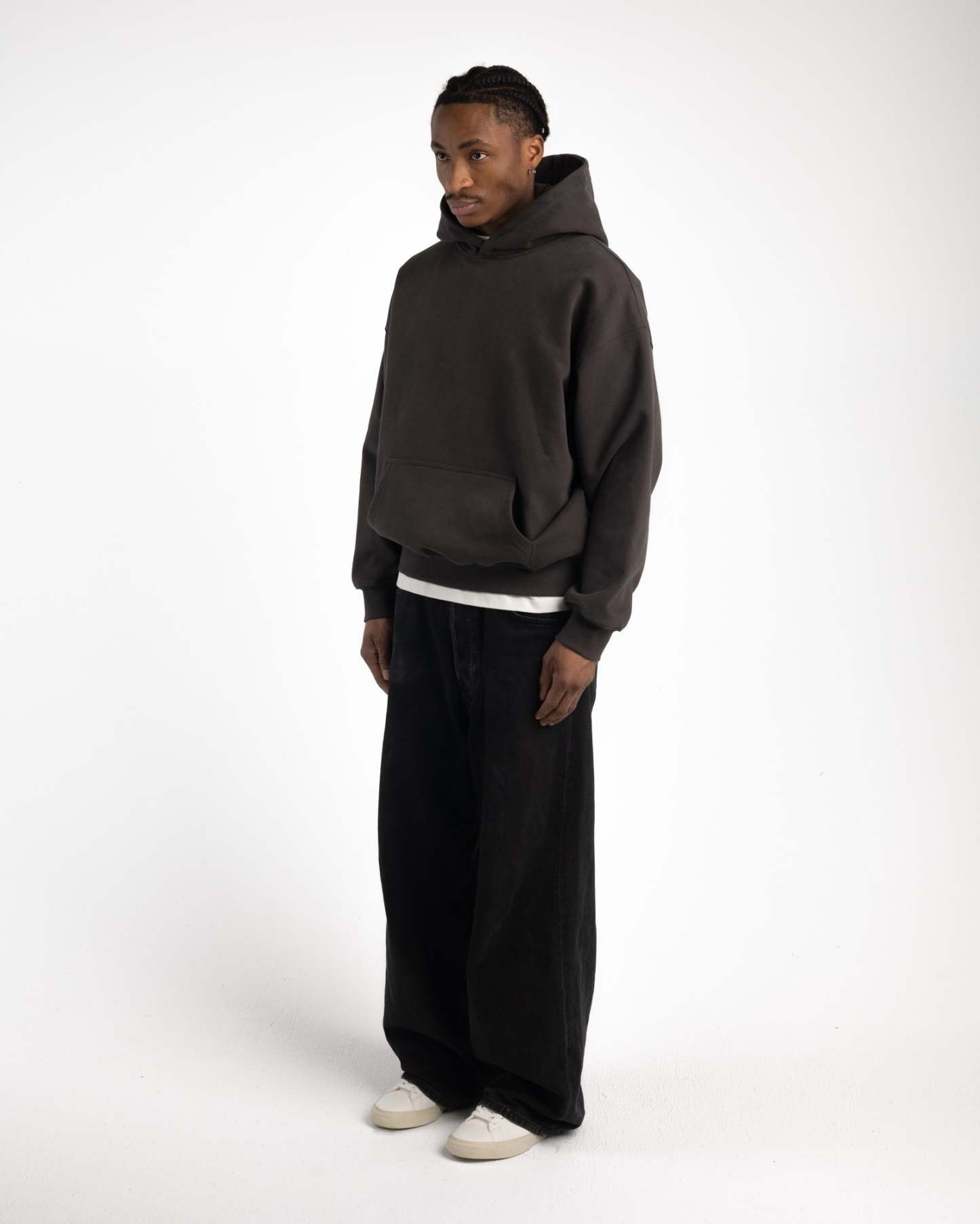 MATTE BROWN HOODIE-Fineriform