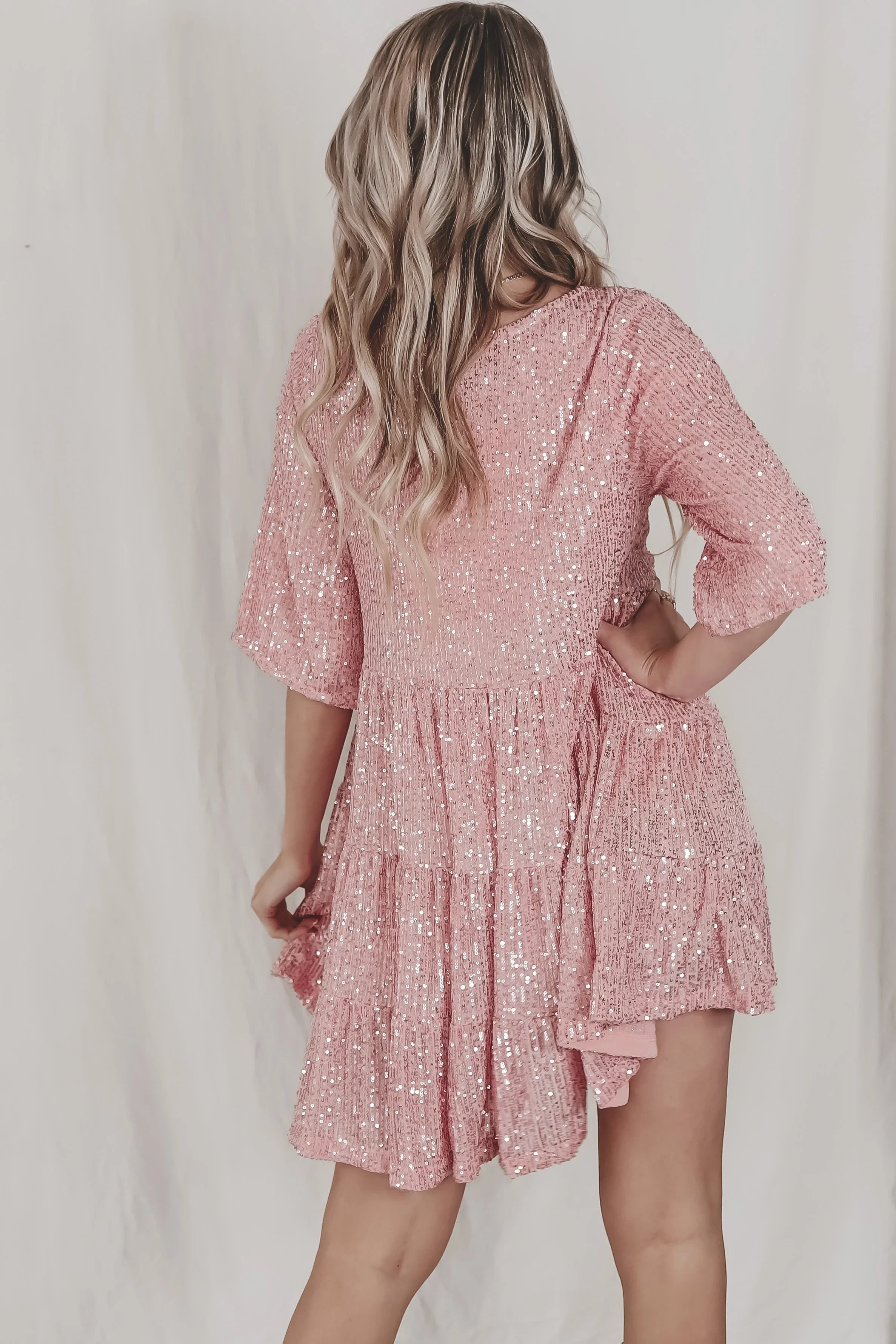 ✨Sequin Baby Doll Dress