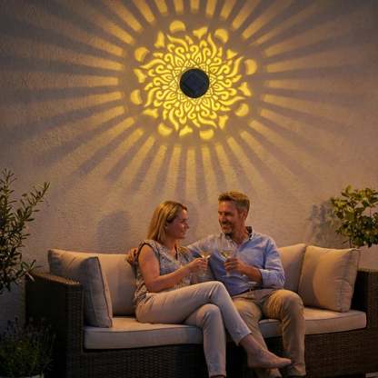 Solar-Powered Mandala Projector Light