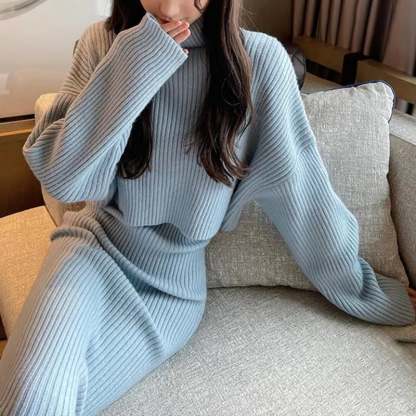💥Midi Dress and Turtle Neck Sweater Set