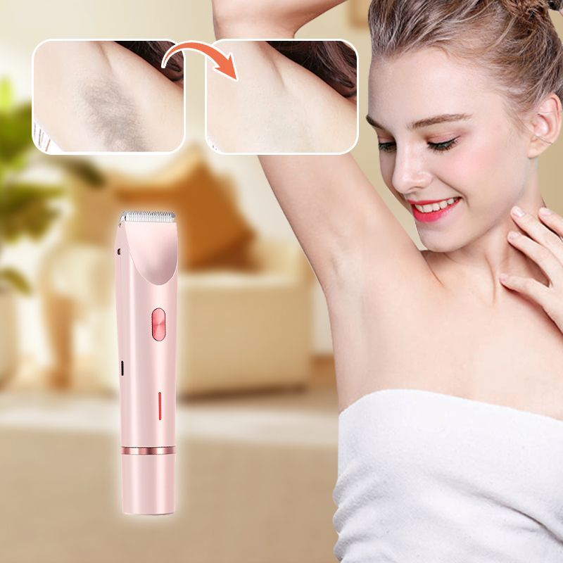 ✨Best Seller 70%OFF！🔥IPX7 Waterproof Dual-head Shaver 💖1 Set Rechargeable 2 in 1 Body & Facial Hair Removal