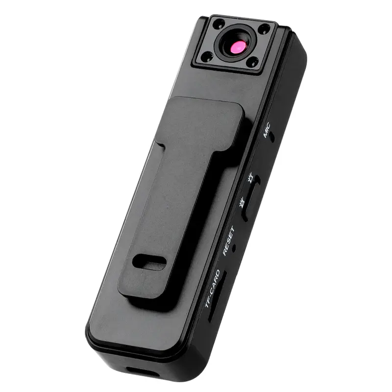 Wearable Body Camera - 1080p HD Video Recorder, Audio Recorder Device, 180° Rotating Lens, Motion Detection, Night Mode, 500mAh Battery, with Memory Card (32G) & Memory Slot, for Outdoor Sports, Cycling