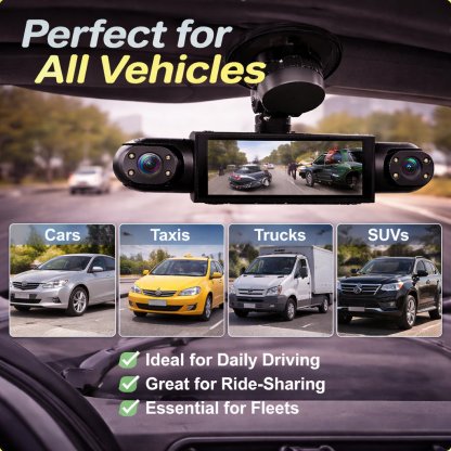 🚨[Best Seller] Stop Driving Blind! 4-Way Simultaneous Recording Dash Cam - 360° Full Coverage