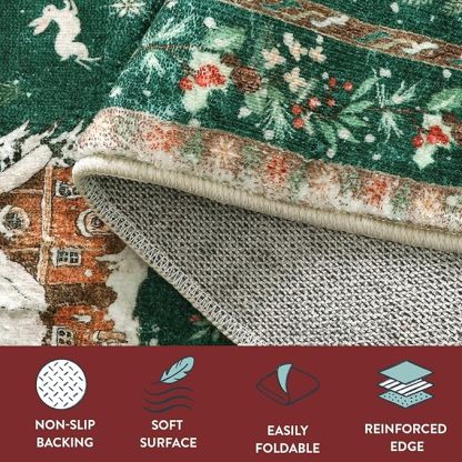 🎄Soft Christmas Tree Santa Claus Carpet Runner