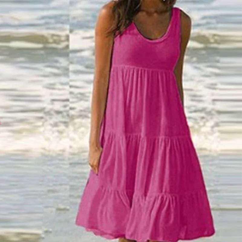 🔥Sleeveless Crewneck Panel Dress